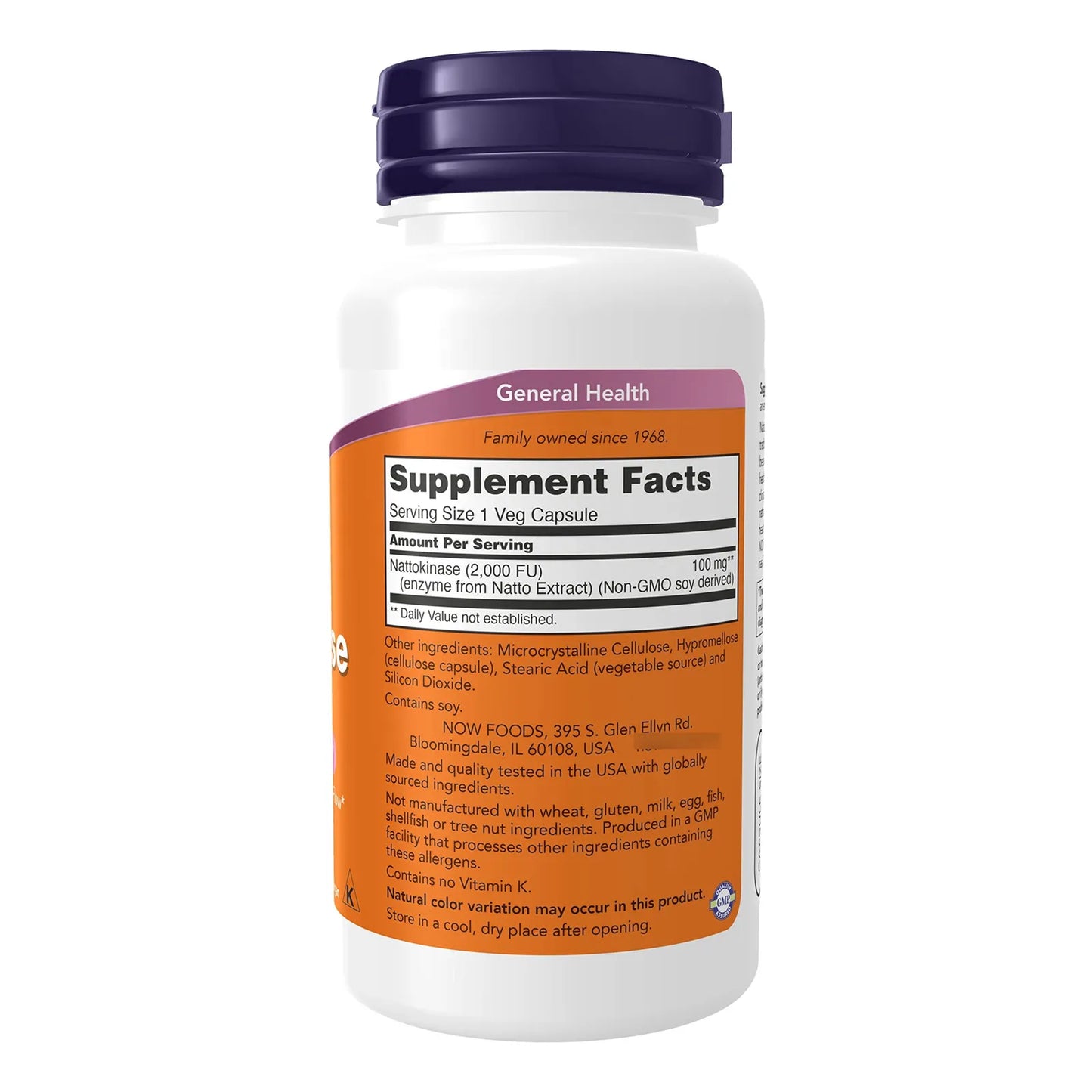 Nattoquinasa 100 Mg 240 Cápsulas Veganas Paquete Doble Salud Cardiovascular