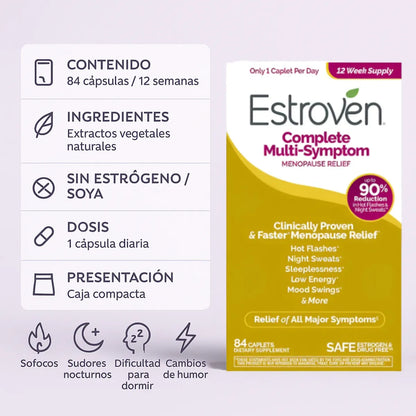 Estroven Multisintoma Mujer Bienestar Diario 84 Cápsulas Sin Sabor - Imagen 3