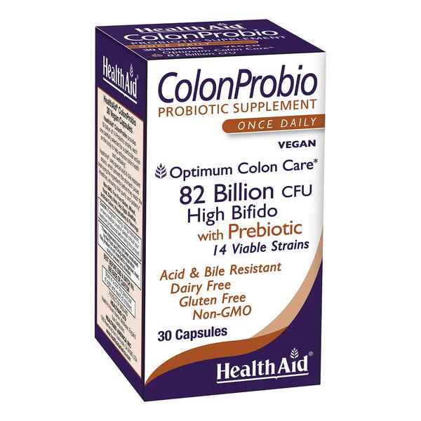 ColonProbio Probiótico 82 Mil Millones Con Prebióticos 14 Cepas 30 Cápsulas