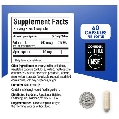 Prevagen Pvg1 60 Capsulas Suplemento Cerebral Con Apoaequorin