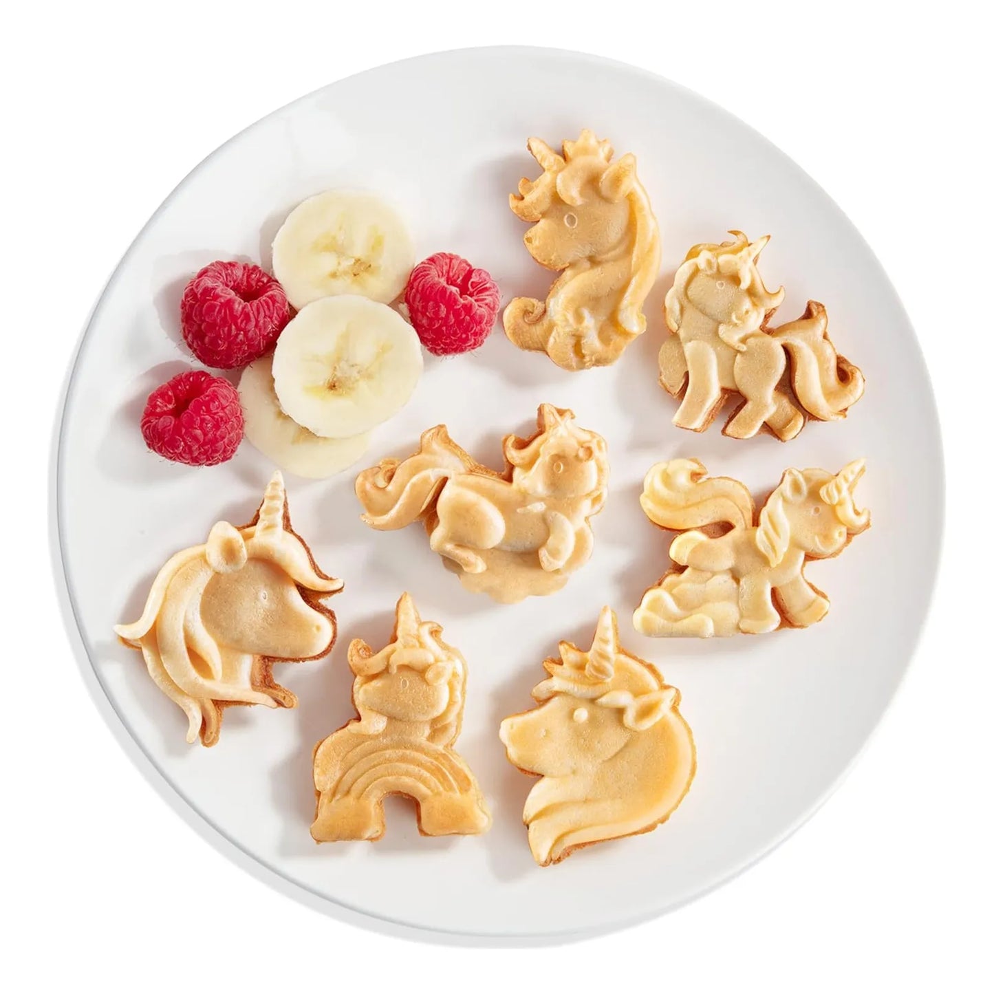 Maquina Waffles Unicornio 7 Figuras Divertidas Desayunos Magicos Antiadherente