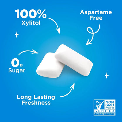 Chicle Pur Menta Piperita Con Xilitol Vegano 55 Unidades Fresco Y Saludable