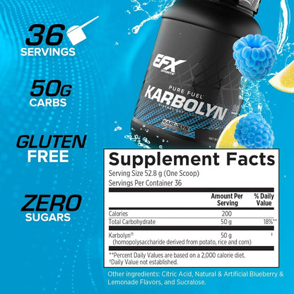Polvo De Carbohidratos Rapida Absorcion Energia Sostenida Recuperacion EFX Sports Karbolyn Fuel