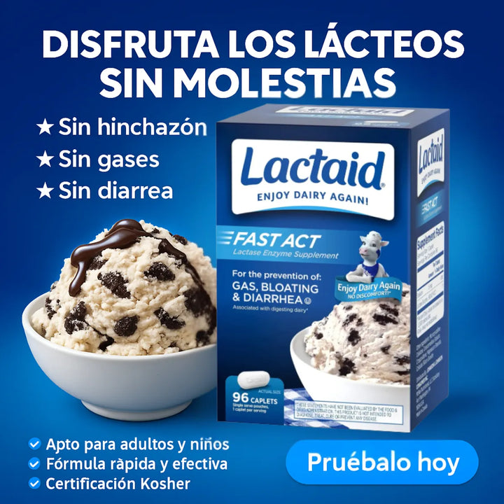 Lactaid Cápsulas Intolerancia A La Lactosa 96 Dosis Viaje Acción Rápida - Imagen 2