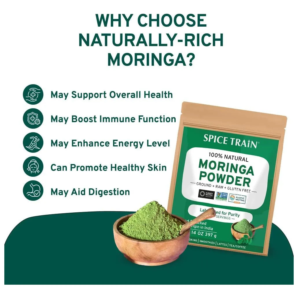 Polvo De Moringa Orgánico 250g Superalimento Nutritivo Energía Natural