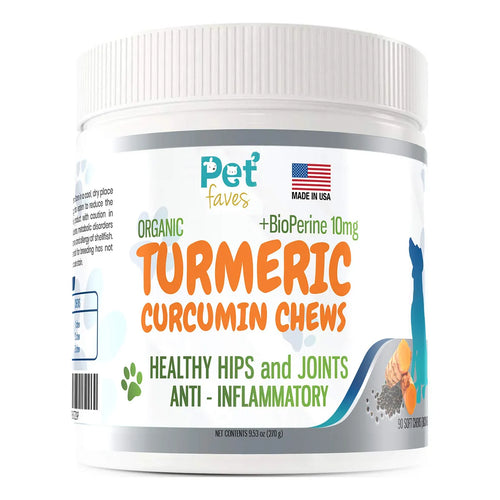 Suplemento Alivio Natural Articulaciones Perros Curcumina Pimienta Negra