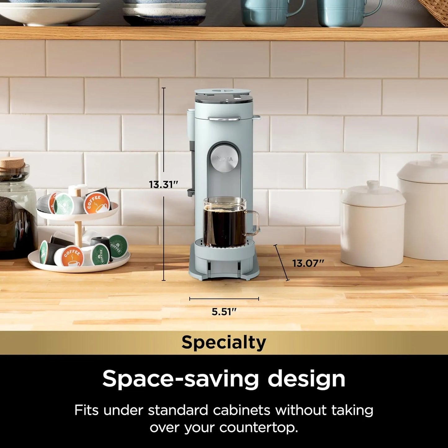Cafetera De Una Porcion Con Espumador 180 A 720 Ml Compatible Con Capsulas K Cup