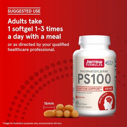 Fosfatidilserina 100 Mg Jarrow Formulas Soporte Cerebral 60 Capsulas