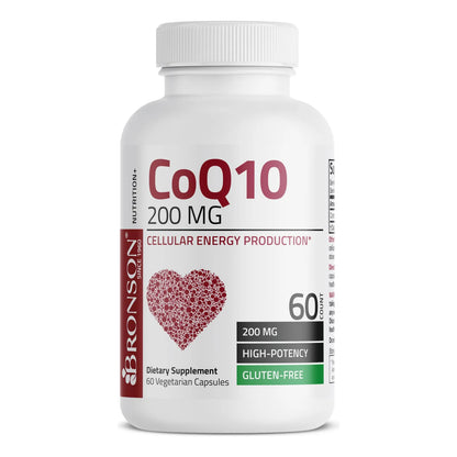 CoQ10 200 Mg Cápsulas Vegetarianas Energía Celular Antioxidante