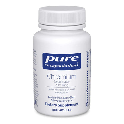 Cromo Picolinato 200 Mcg Suplemento Hipoalergenico Metabolismo Saludable 180 Capsulas