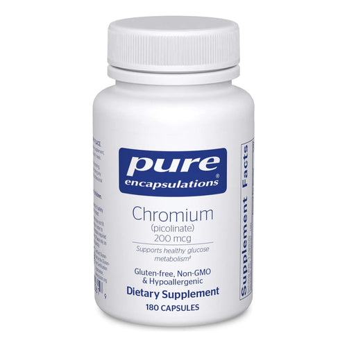Cromo Picolinato 200 Mcg Suplemento Hipoalergenico Metabolismo Saludable 180 Capsulas