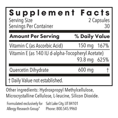 Quercetina 300mg Suplemento Antioxidante Soporte Inmunologico Capsulas