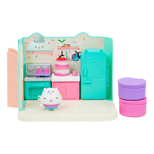 Gabby's Dollhouse Bakey Bakey Cakey Kitchen Juego De Cocina Mágica Con Cakey Cat Y Accesorios Sorpresa