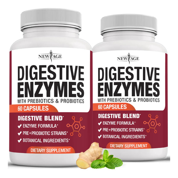 Enzimas Digestivas Con Probióticos Y Lipasa Para Intestino Sano 120 Caps