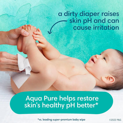 Toallitas Pampers Aqua Pure 896 Unidades Hipoalergénicas Sin Perfume