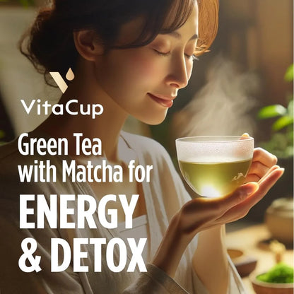 Capsulas De Te Energeticas VitaCup Para Enfoque Y Metabolismo Con Vitaminas