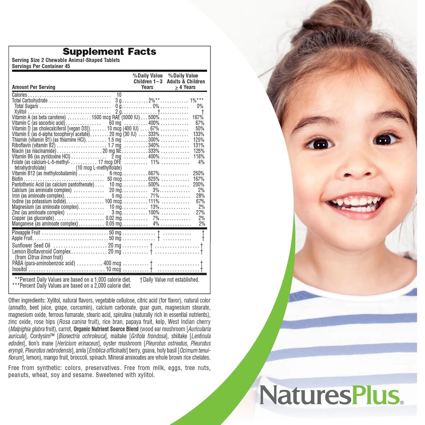 Multivitaminico Masticable Para Niños Animal Parade 90 Tabletas Sabor Variado Sin Azucar