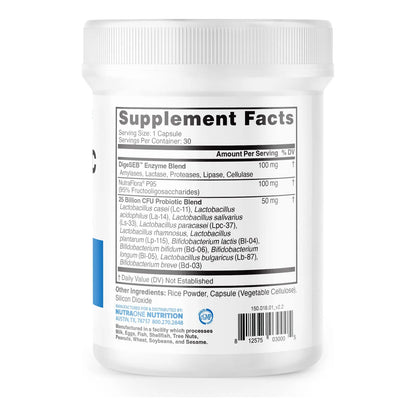 Suplemento Probiotico ProbioticX Para Salud Digestiva E Inmunologica 30 Capsulas