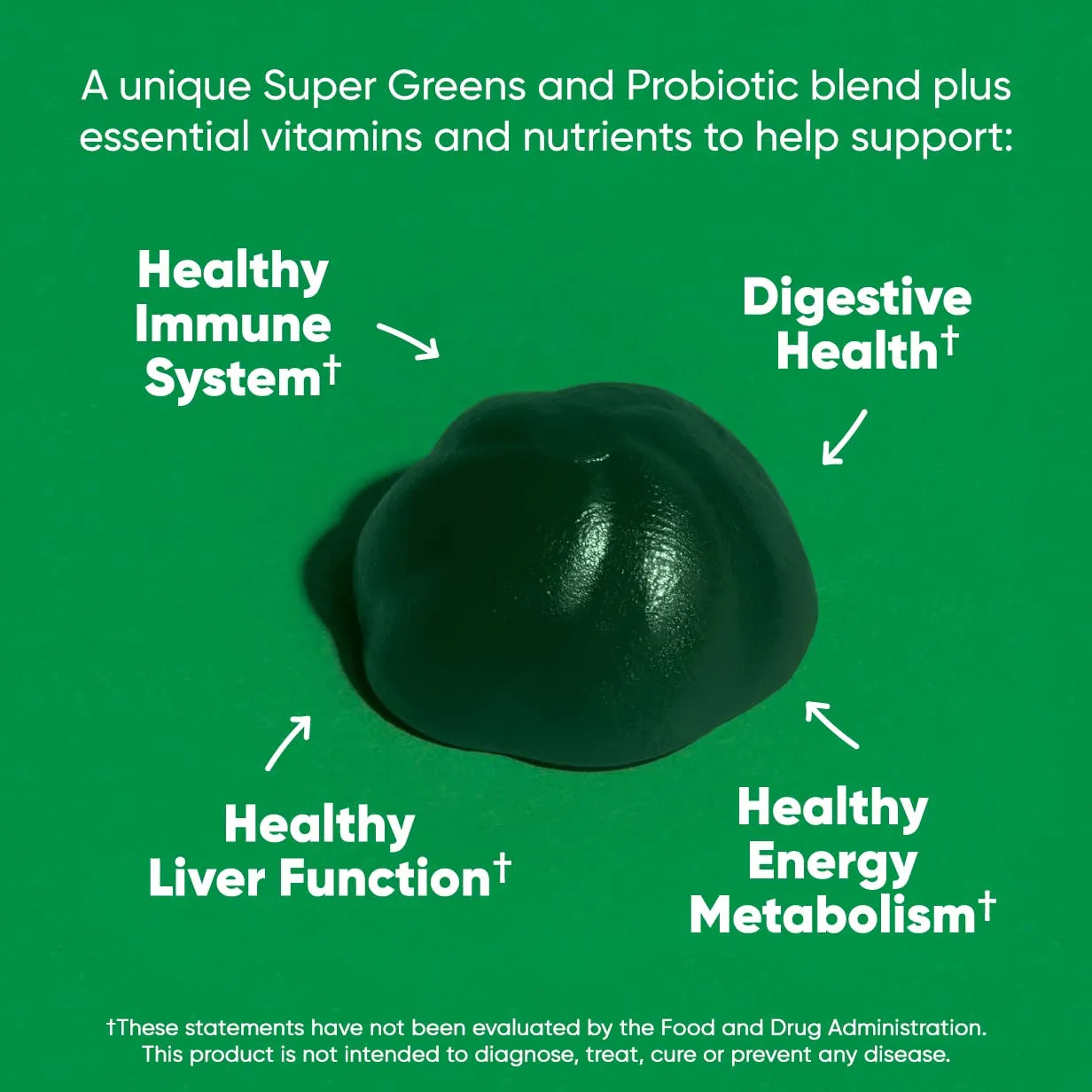 Gomitas Supergreens Vitaminas Minerales 300 Unidades Vegano Sin Gluten