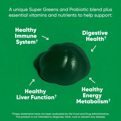 Gomitas Supergreens Vitaminas Minerales 300 Unidades Vegano Sin Gluten