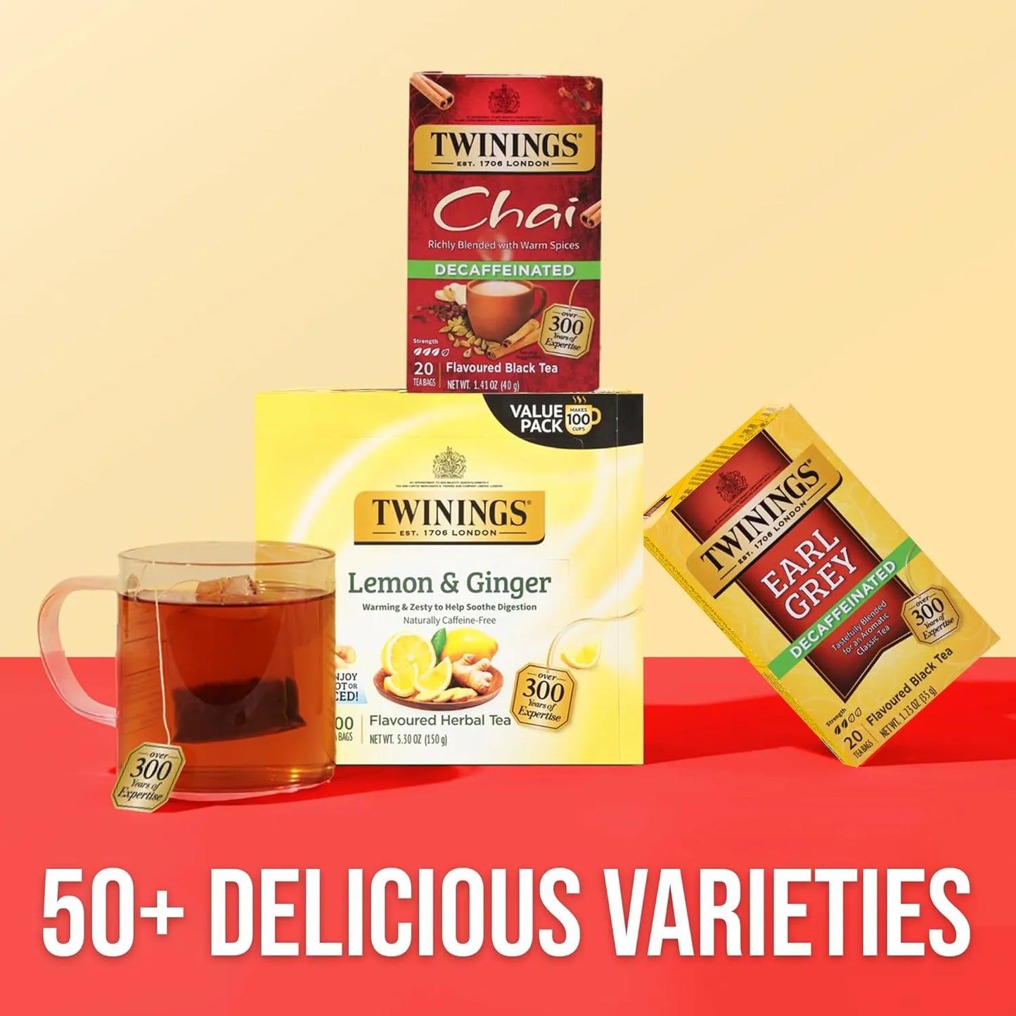 Té Negro Chai Sin Cafeína Con Especias Dulces Twinings 20 Bolsas