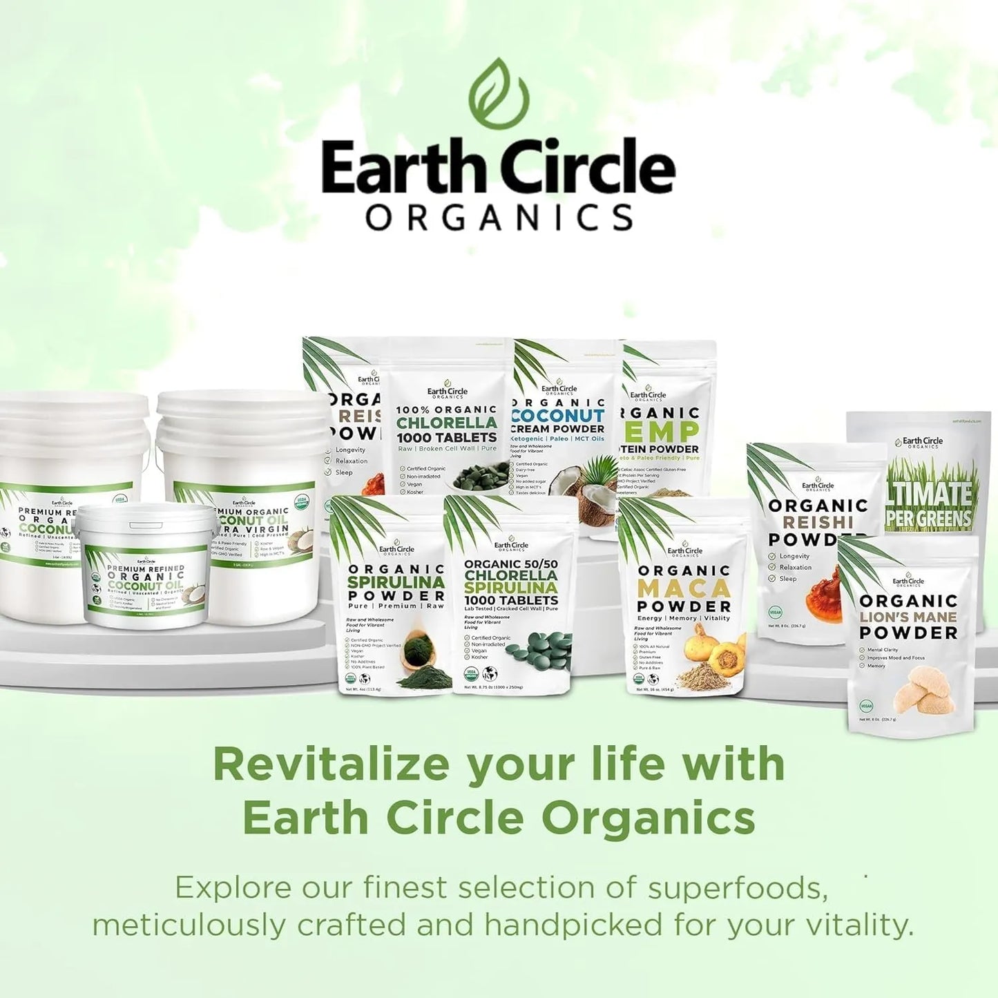 Tabletas De Chlorella Alta Potencia Clorofila Natural Superalimento Vegano