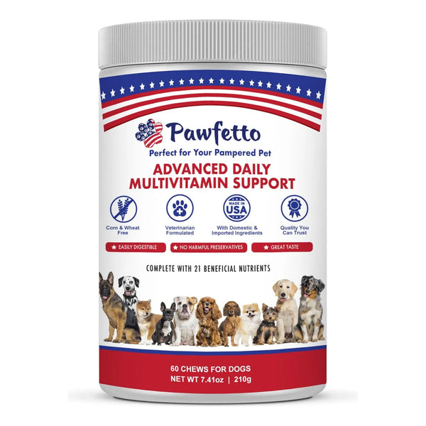 Multivitaminico Avanzado Para Perros Con Acidos Grasos Esenciales Y Antioxidantes Sabor Vegetal 60 Unidades