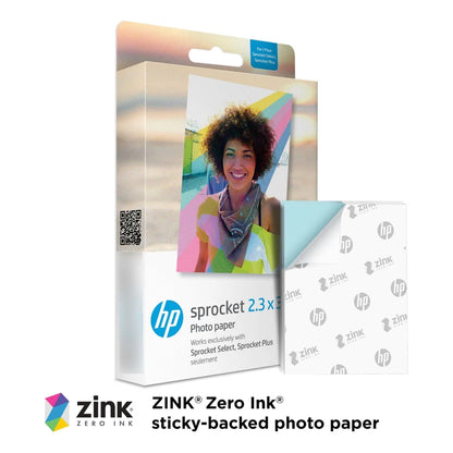 Papel Fotográfico Adhesivo Zink Premium HP Para Impresiones Sin Tinta