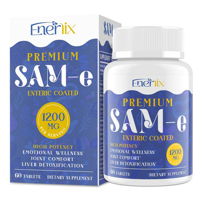 Suplemento SAM E 1200 Mg Para Cerebro Animo Articulaciones E Higado 60 Tabletas