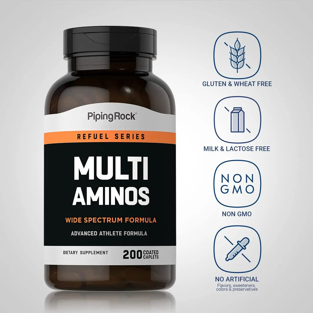 Multiaminoácido Avanzado 200 Cápsulas Fórmula Para Atletas Sin OMG Ni Gluten
