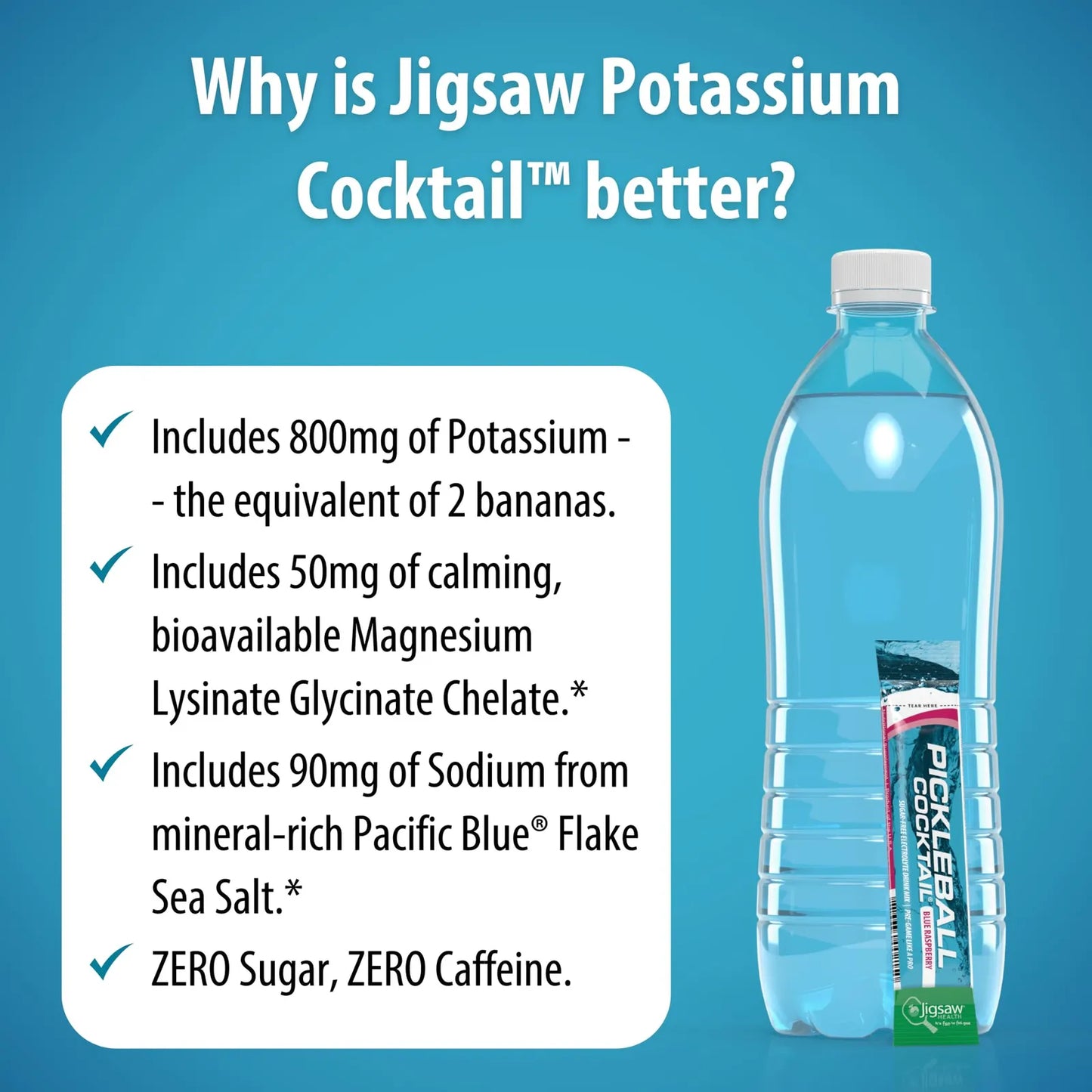 Cóctel De Potasio Sabor Frambuesa Azul Jigsaw Health 60 Porciones Bebida Electrolitos