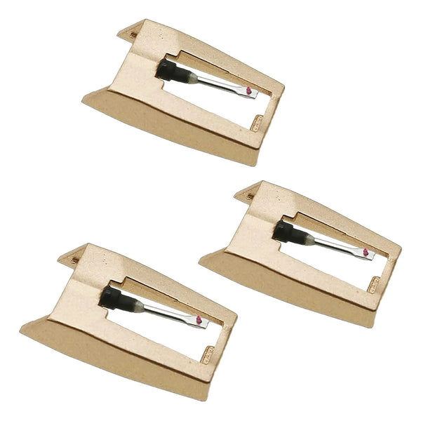 Aguja Dorada Para Tocadiscos Repuesto Vinilo Paquete De 3 Compatible Con Crosley Victrola Y Más