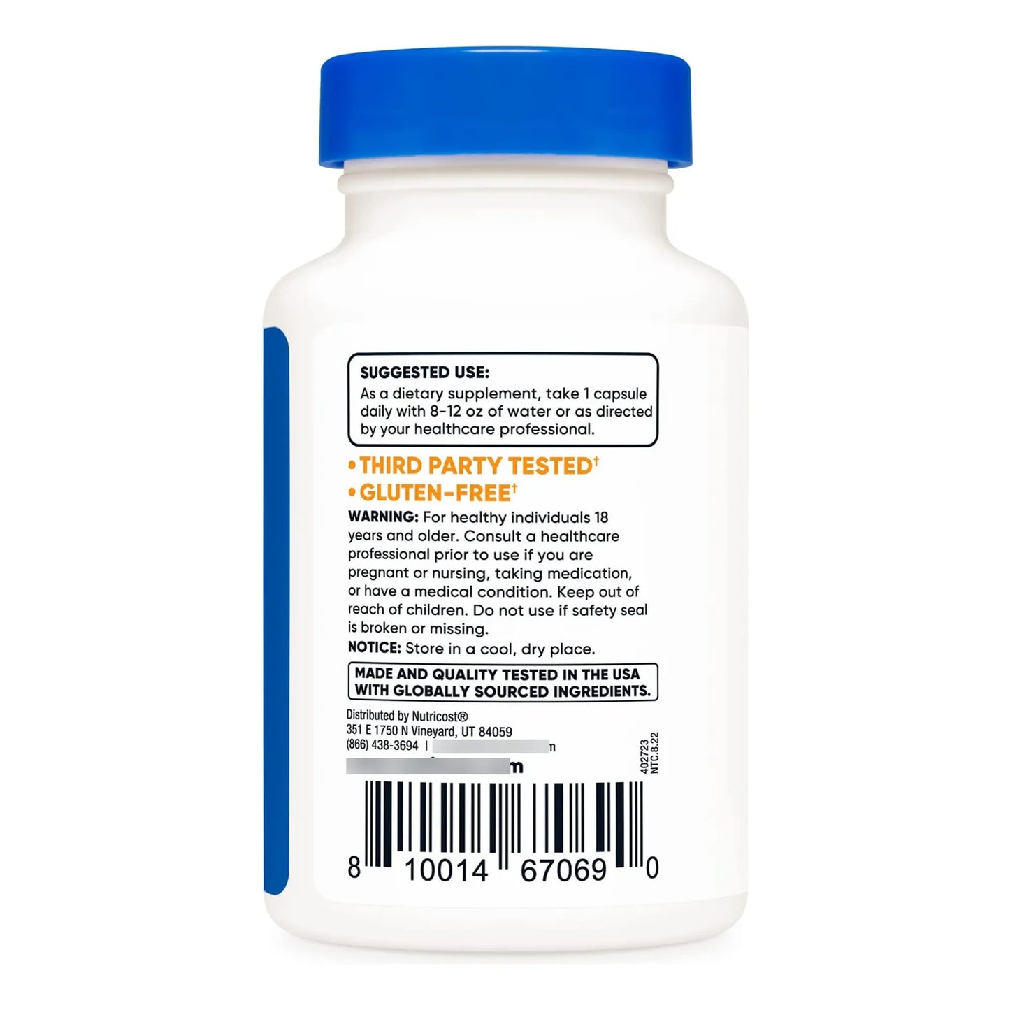 Capsulas De Acido Tauroursodeoxicolico 500 Mg Tudca Premium Sin Gluten 30 Unidades