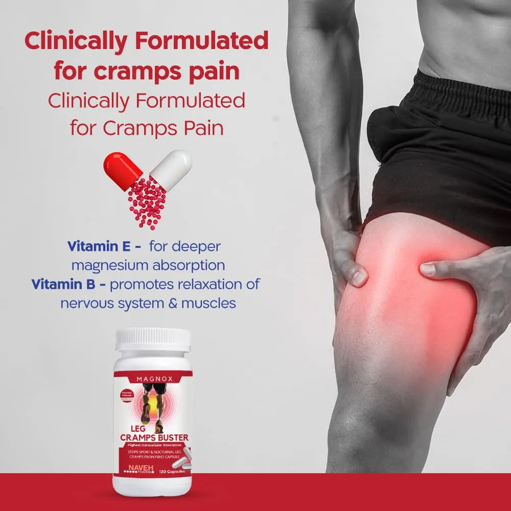 Magnesio 380 Mg Leg Cramps Buster Suplemento Para Calambres Nocturnos Y Espasmos Musculares