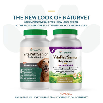 VitaPet Vitaminas Diarias Para Perros Mayores Con Glucosamina 60 Tabletas