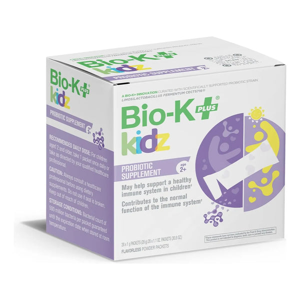 Bio K+ Probiótico Vegano Diario Para Niños Con Vitamina D3 28 Sobres