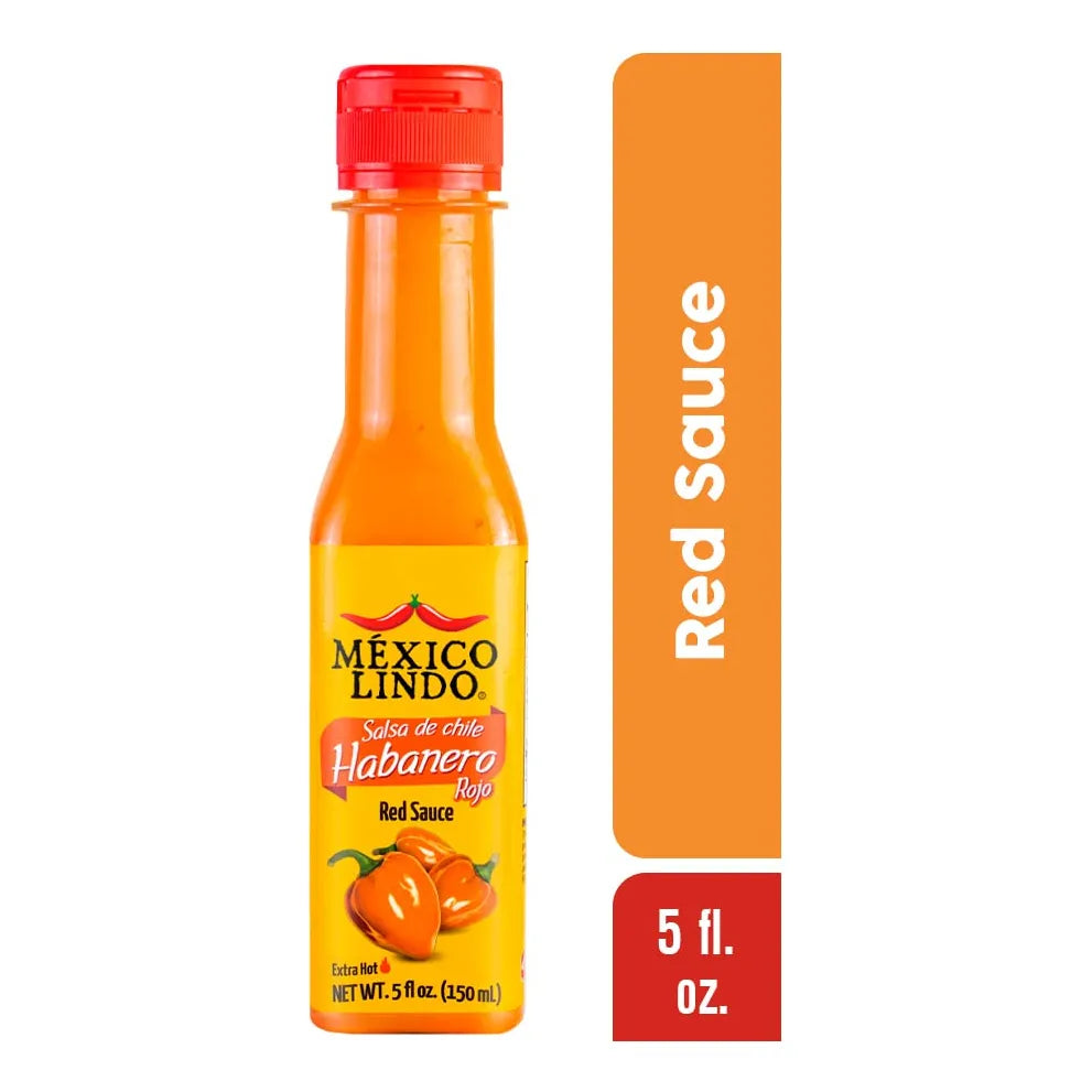 Salsa Picante Habanero Rojo Mexicana 5 Oz Tradicional Sin Azucar