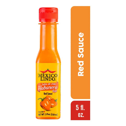 Salsa Picante Habanero Rojo Mexicana 5 Oz Tradicional Sin Azucar