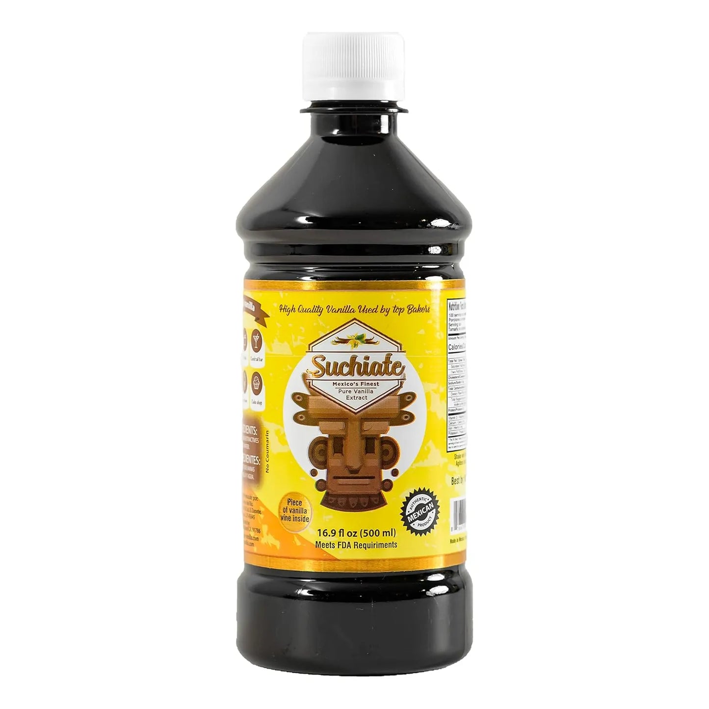 Extracto De Vainilla Suchiate Ámbar 500 Ml Puro Y Natural Para Reposteria