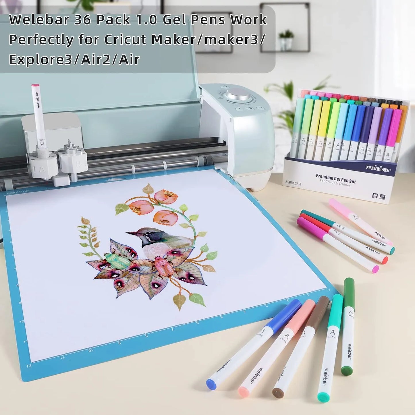 Welebar 1.0 Tip Pen Set 36 Rotuladores Punta Fina Para Cricut Maker 3 Maker Explore Air 2