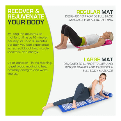 Colchoneta De Acupresion ProsourceFit Alivia Dolor Espalda Y Cuello Con Almohada Incluida