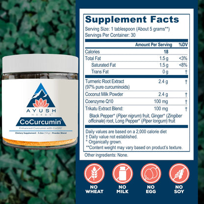 Cocurcumina En Polvo Altamente Absorbible Apoyo Articular Y Cognitivo 5.2 Onzas