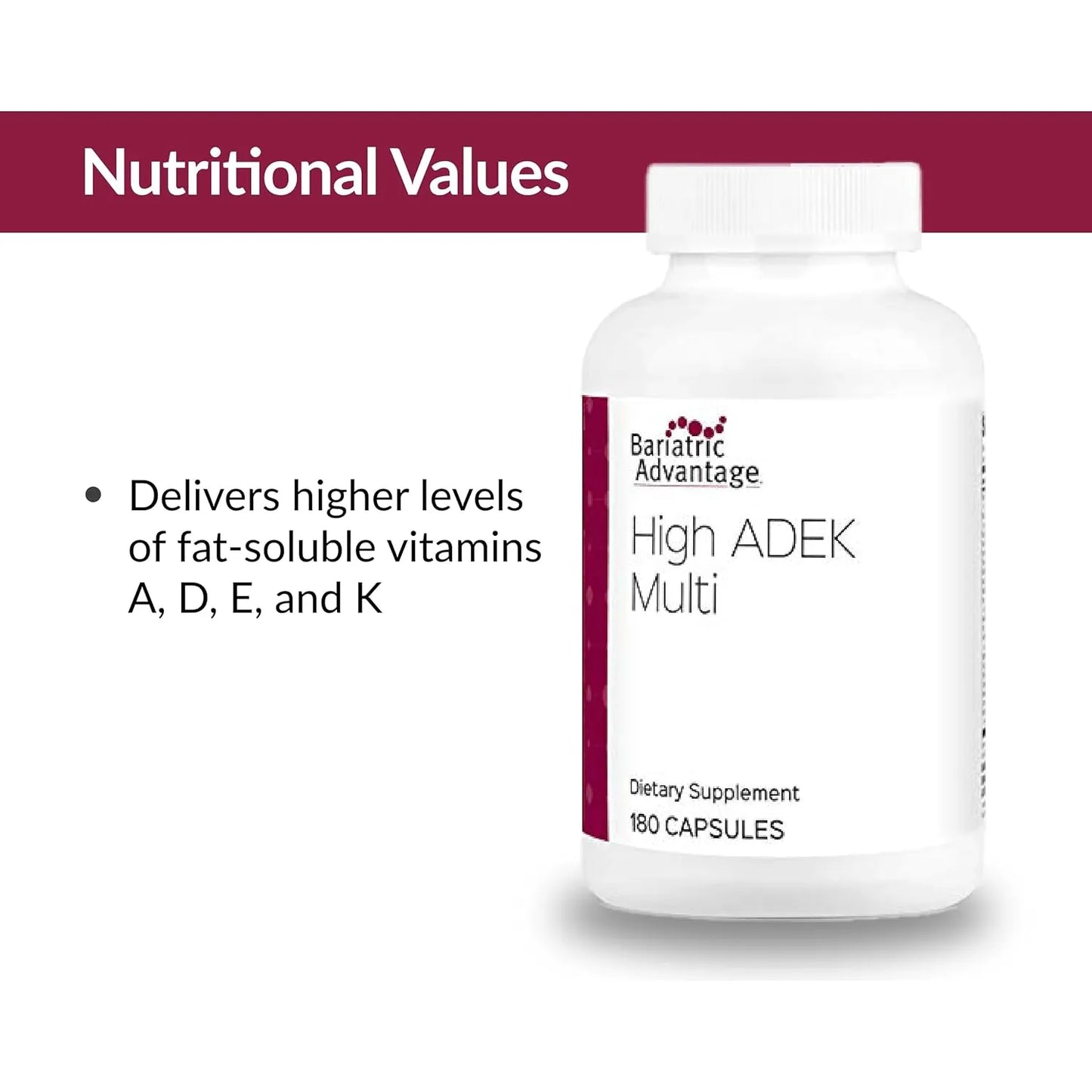Multivitaminico Alto ADEK 180 Capsulas Post Cirugia Bariatrica Vitaminas A D E K