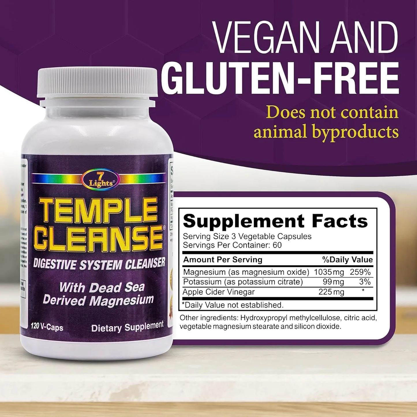 Paquete 3 Unidades Temple Cleanse Limpiador Colon Magnesio Oxigeno Desintoxicacion