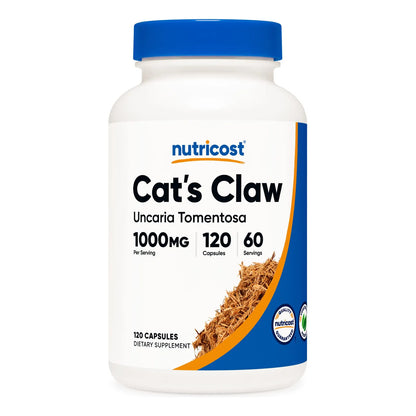 Garra De Gato 1000 Mg 120 Cápsulas Vegetales Sin OMG Ni Gluten
