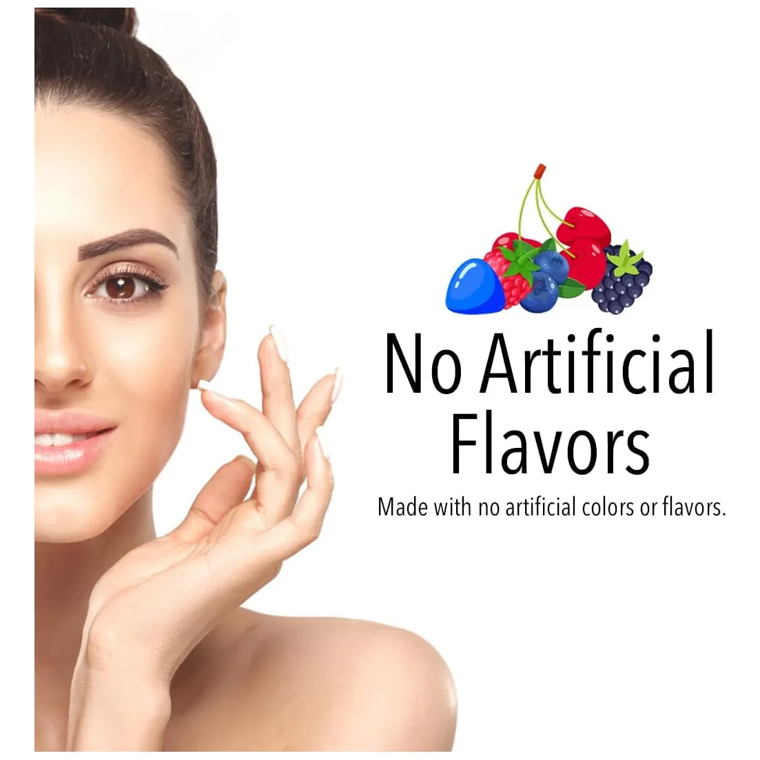 Gomitas De Biotina 5000 Mcg Sabor Bayas Mixtas Para Cabello Piel Y Uñas 80 Unidades