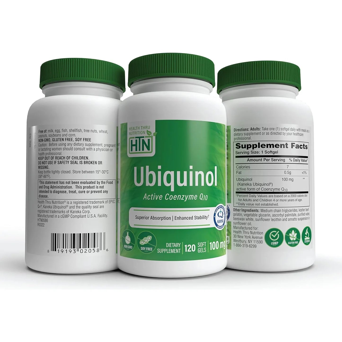 Ubiquinol 100 Mg 120 Capsulas Blandas Kaneka Qh Biodisponibilidad Mejorada