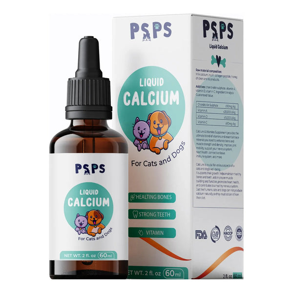 Suplemento Líquido De Calcio Para Perros Y Gatos Con Vitaminas A C D Huesos Fuertes