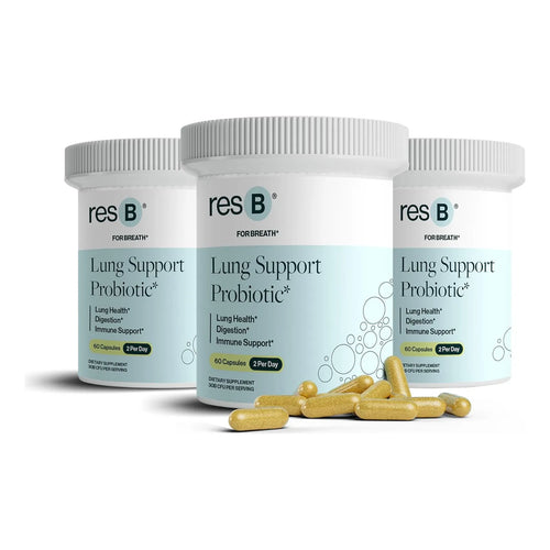 Suplemento ResB Probiótico Salud Pulmonar Intestinal Inmunidad Cúrcuma Albahaca