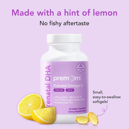 Aceite De Pescado Prenatal DHA Con Vitamina D Omega 3 EPA Suplemento Fertilidad Y Embarazo